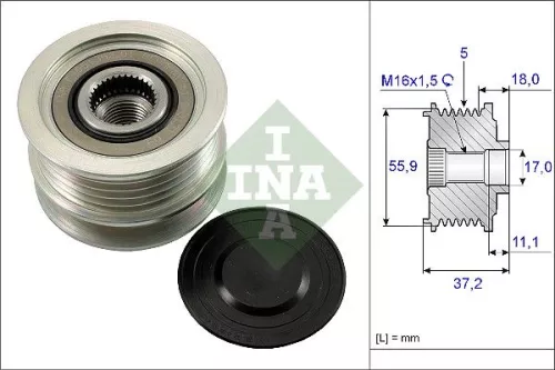 Vrijloopkoppeling van de dynamo Schaeffler INA 535 0113 10)