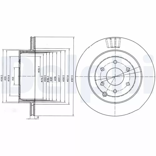 Remschijf DELPHI BG4174)