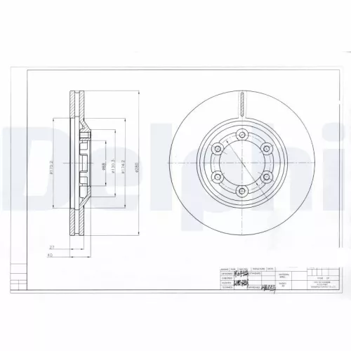 Remschijf DELPHI BG4175)