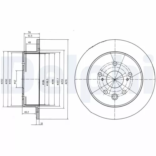 Remschijf DELPHI BG4178)