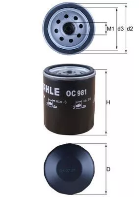 Oil Filter KNECHT OC 981)