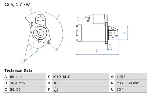 Starter BOSCH 0 986 021 320)