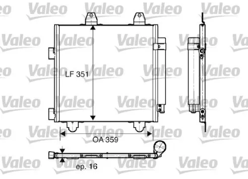 Condensor, airconditioning VALEO 818014)