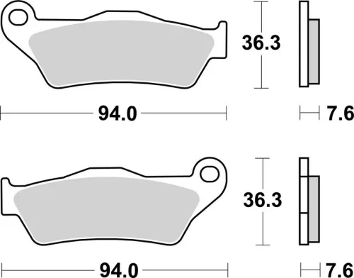 Remblokkenset, schijfrem BREMBO 07BB04SA)
