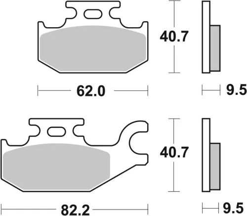 Remblokkenset, schijfrem BREMBO 07GR49SD)
