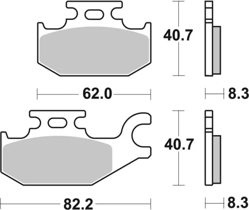 Remblokkenset, schijfrem BREMBO 07GR73SD)