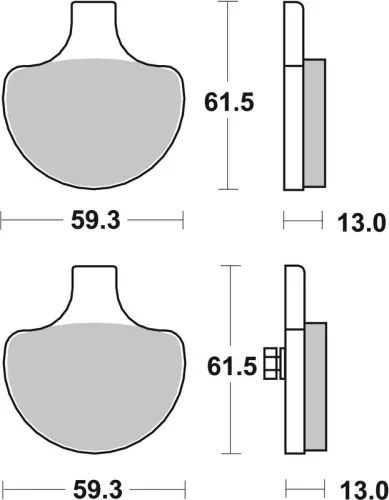 Remblokkenset, schijfrem BREMBO 07HD0614)
