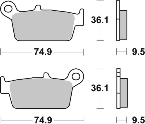 Remblokkenset, schijfrem BREMBO 07HO26TT)