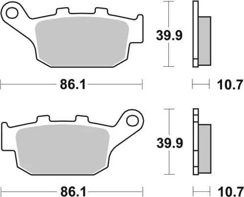 Remblokkenset, schijfrem BREMBO 07HO27SP)