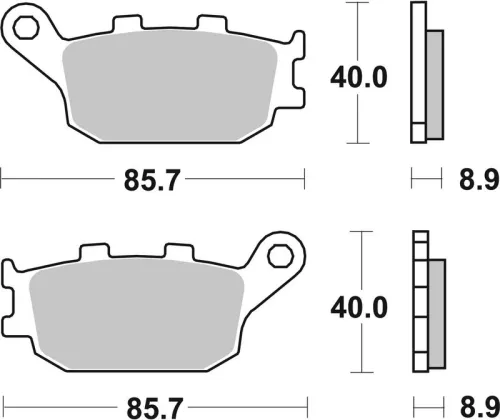 Remblokkenset, schijfrem BREMBO 07HO36SP)