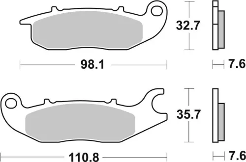 Remblokkenset, schijfrem BREMBO 07HO5606)