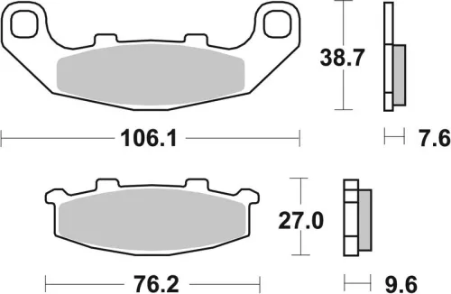 Remblokkenset, schijfrem BREMBO 07KA11SA)