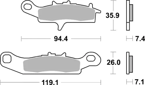 Remblokkenset, schijfrem BREMBO 07KA24SX)