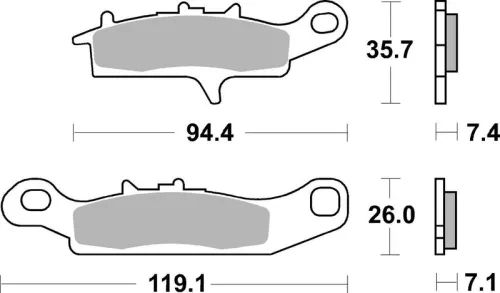 Remblokkenset, schijfrem BREMBO 07KA25SD)