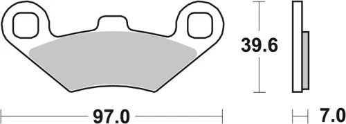 Remblokkenset, schijfrem BREMBO 07PO02SD)