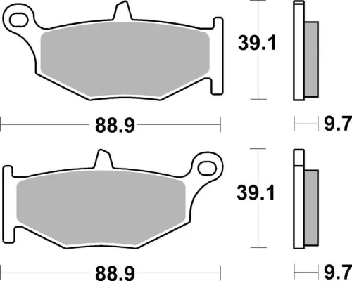 Remblokkenset, schijfrem BREMBO 07SU32SP)