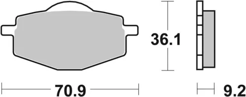 Remblokkenset, schijfrem BREMBO 07YA1407)