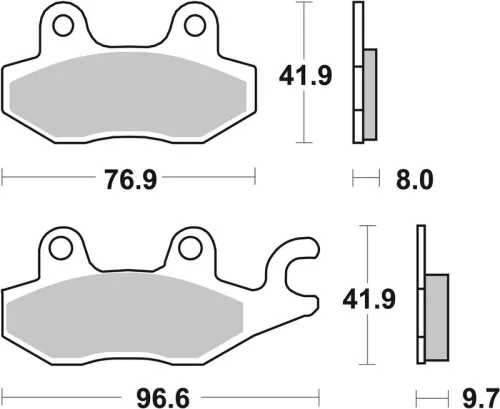Remblokkenset, schijfrem BREMBO 07YA20SP)