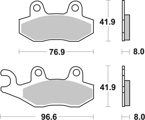 Remblokkenset, schijfrem BREMBO 07YA21SA)