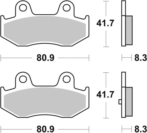 Remblokkenset, schijfrem BREMBO 07055XS)