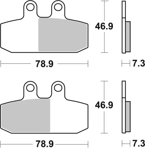 Remblokkenset, schijfrem BREMBO 07057XS)