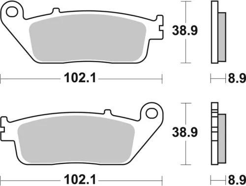 Remblokkenset, schijfrem BREMBO 07075XS)