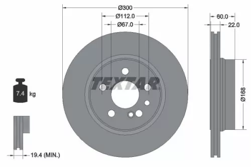 Remschijf TEXTAR 92056800)