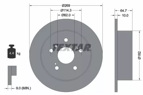 Remschijf TEXTAR 92079300)