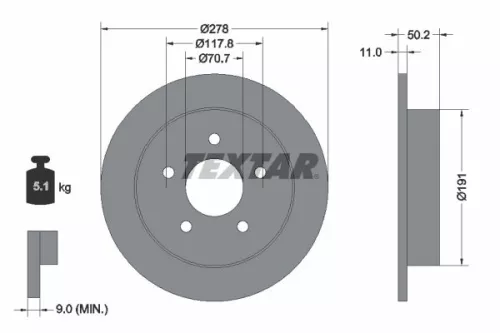 Remschijf TEXTAR 92099800)