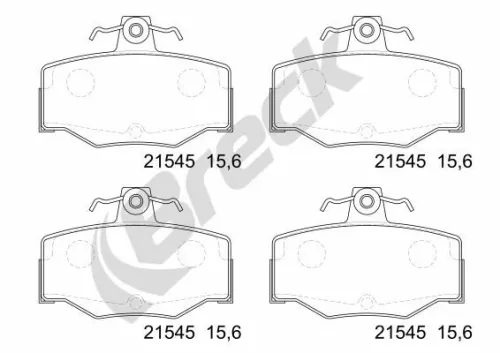 Brake Pad Set, disc brake BRECK 21545 00 704 00)