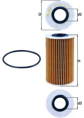 Oliefilter KNECHT OX 554D1)