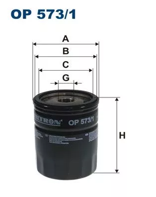 Oliefilter FILTRON OP 573/1)