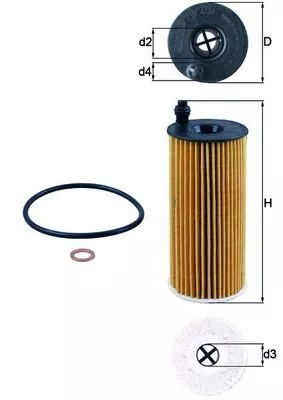 Oil Filter KNECHT OX 404D)