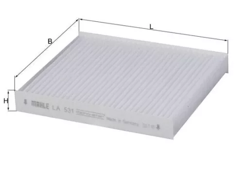 Filter, cabinelucht KNECHT LA 531)