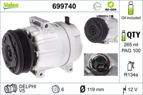 Compressor, air conditioning VALEO 699740)