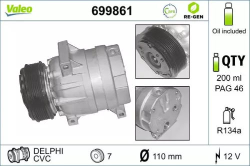 Compressor, air conditioning VALEO 699861)