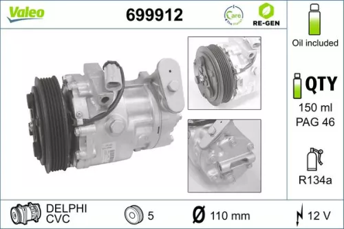 Compressor, airconditioning VALEO 699912)