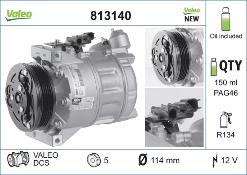 Compressor, air conditioning VALEO 813140)