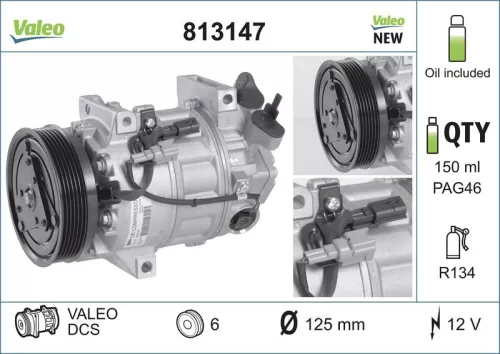 Compressor, airconditioning VALEO 813147)
