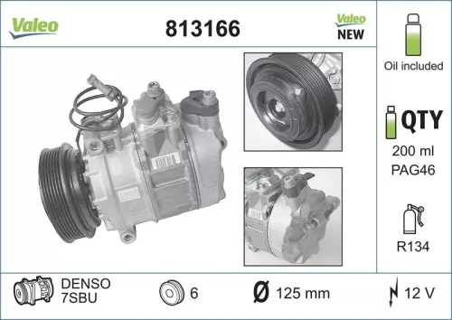 Compressor, airconditioning VALEO 813166)