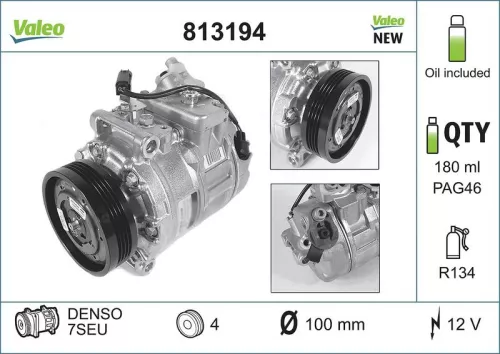 Compressor, air conditioning VALEO 813194)