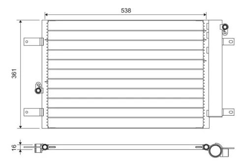 Condenser, air conditioning VALEO 818004)