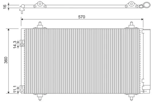 Condenser, air conditioning VALEO 818171)