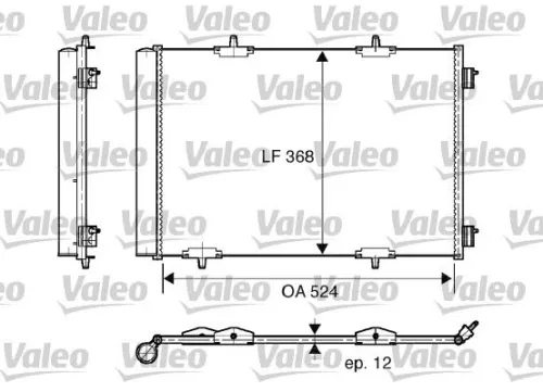 Condenser, air conditioning VALEO 818015)