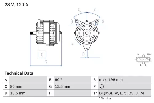 Dynamo BOSCH 0 986 049 820)