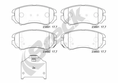 Brake Pad Set, disc brake BRECK 23891 00 701 10)