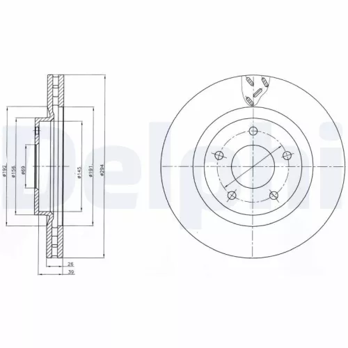 Remschijf DELPHI BG4246)