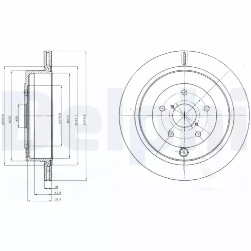 Remschijf DELPHI BG4267)