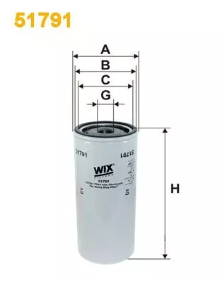 Oil Filter WIX FILTERS 51791)