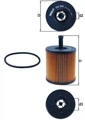 Oliefilter KNECHT OX 556D)